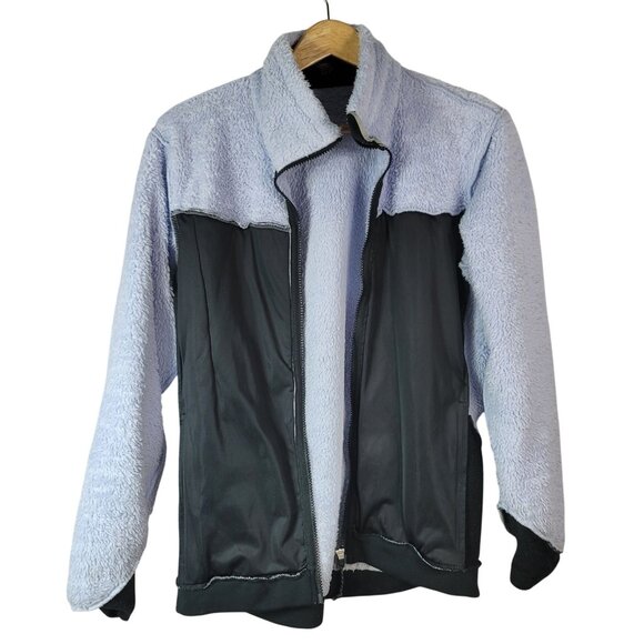 Mountain Hardwear Polartec Fleece Jacket Purple Medium Zip High Collar High Loft - Picture 7 of 11